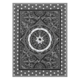 Ceramic lace black & snowflake tablecloth