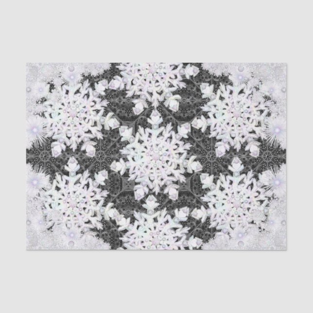 Ceramic lace black & snowflake tissue paper (Front)
