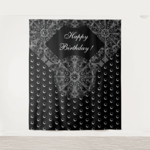 Ceramic Lace Black Tapestry