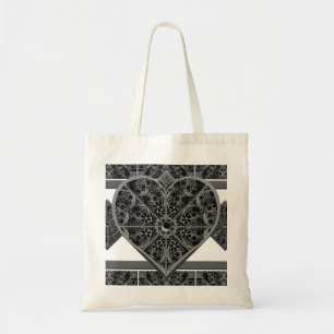 Ceramic Lace Black Tote Bag