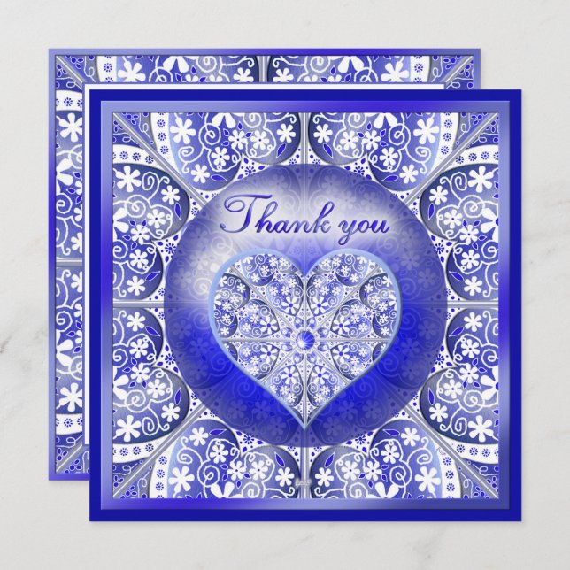 Ceramic Lace Blue of Greece (Front/Back)