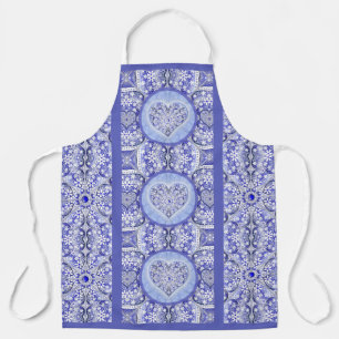 ceramic lace Blue of Greece Apron