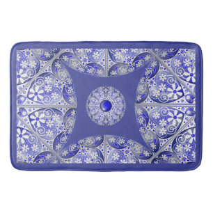 Ceramic Lace Blue of Greece Bath Mat