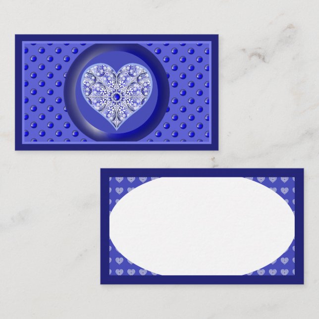 Ceramic Lace Blue of Greece Enclosure Card (Front/Back)