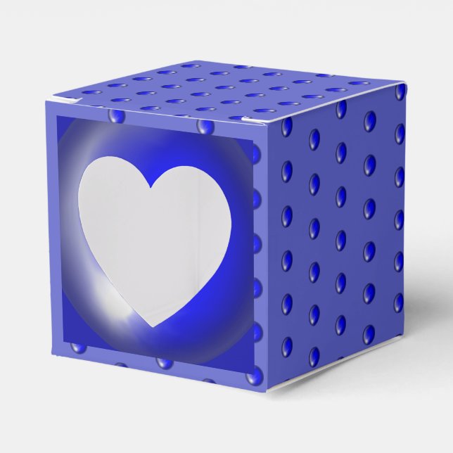 Ceramic Lace Blue of Greece Favour Box (Front Side)