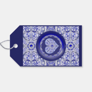 Ceramic Lace Blue of Greece Gift Tags