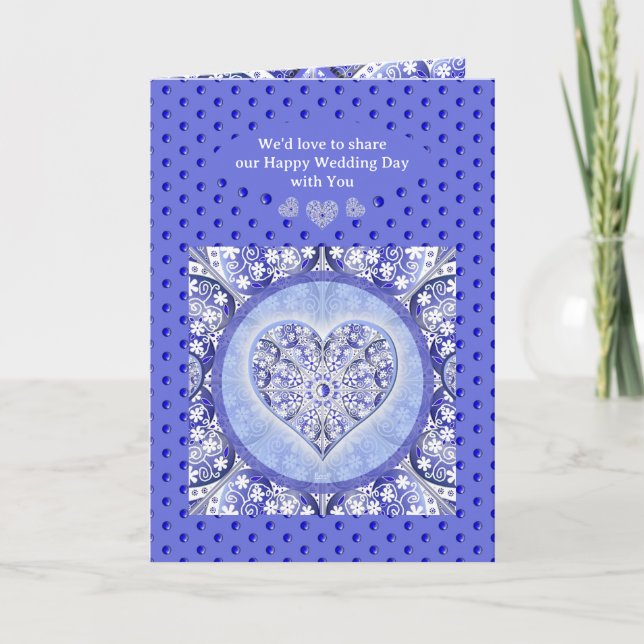 Ceramic Lace Blue of Greece Invitation (Front)
