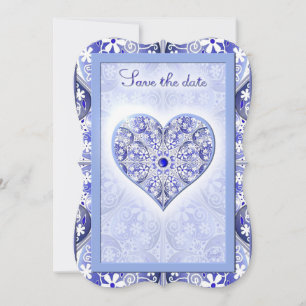 Ceramic Lace Blue of Greece Invitation