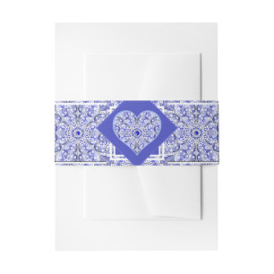 Ceramic Lace Blue of Greece Invitation Belly Band