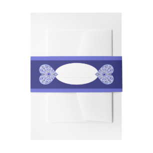 Ceramic Lace Blue of Greece Invitation Belly Band