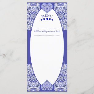 Ceramic lace Blue of Greece Menu