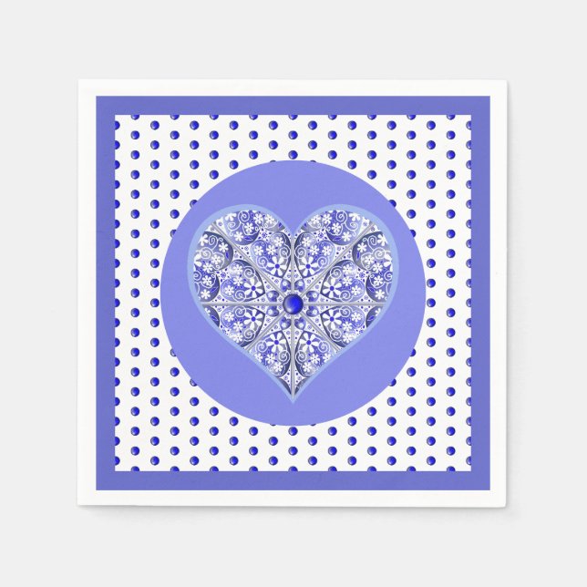 Ceramic Lace Blue of Greece Napkin (Front)