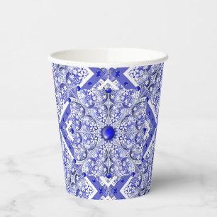 Ceramic lace Blue of Greece Paper Cups