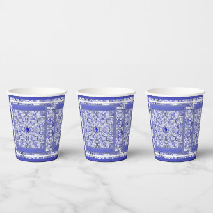 Ceramic lace Blue of Greece Paper Cups