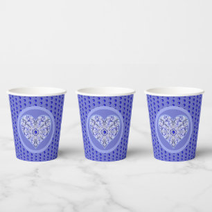 Ceramic Lace Blue of Greece Paper Cups