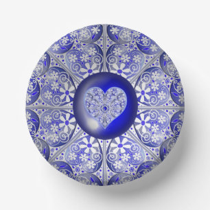 Ceramic Lace Blue of Greece Paper Plate