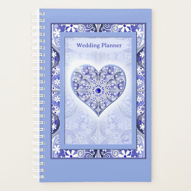 Ceramic lace Blue of greece Planner (Front)