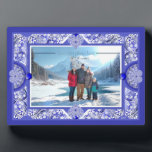 Ceramic lace Blue of Greece Plaque<br><div class="desc">Lace print added to a ceramic effect for this fine pattern with some inlays of pearls or cabochons (drawn). A finely crafted, classy original style. Here in Blue of Greece (which is a famous colour in the Greek Cyclades), this pattern also exists in light grey, light blue and Black in...</div>