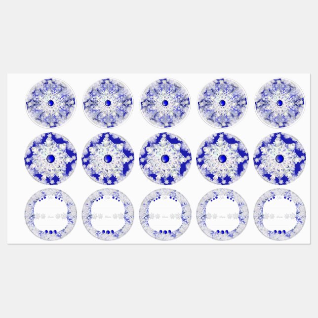 Ceramic Lace Blue of Greece & snowflake (Sheet)