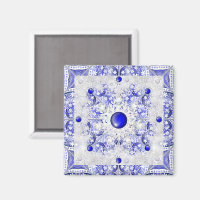 Ceramic lace Blue of Greece & snowflake