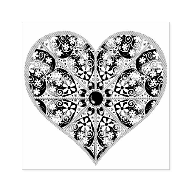 Ceramic Lace Blue of Greece & snowflake Rubber Stamp (Imprint)