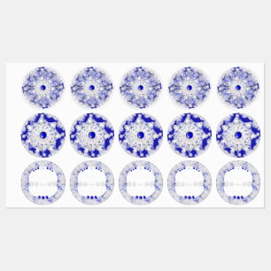 Ceramic Lace Blue of Greece & snowflakes