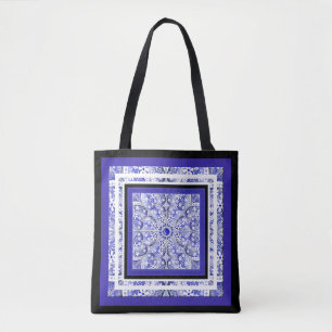 Ceramic Lace Blue of Greece Tote Bag