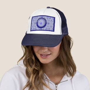 Ceramic Lace Blue of Greece Trucker Hat