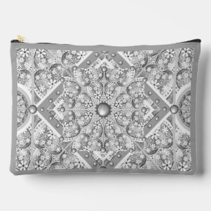 Ceramic lace Grey Accessory Pouch