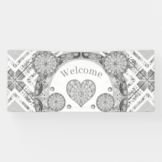 Ceramic Lace grey Banner (Horizontal)
