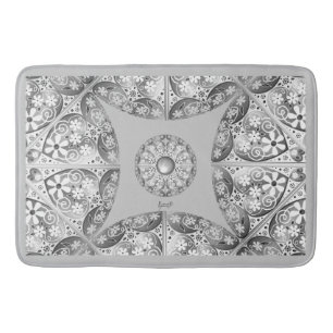 Ceramic Lace grey Bath Mat