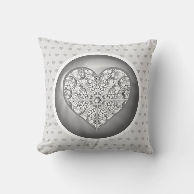 Ceramic Lace grey Cushion (Front)