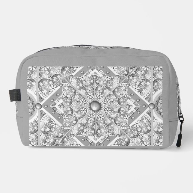 Ceramic lace Grey Dopp Kit (Front)