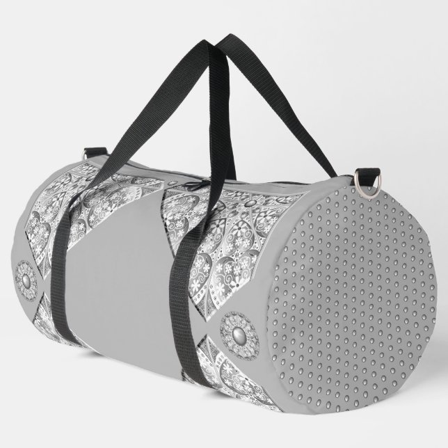 Ceramic Lace grey Duffle Bag (Left Corner)