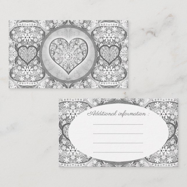 Ceramic lace Grey Enclosure Card (Front/Back)