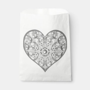 Ceramic Lace grey Favour Bags