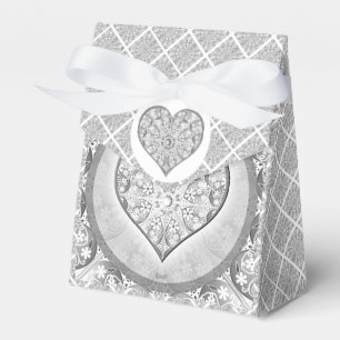 Ceramic Lace grey Favour Box