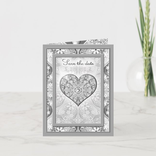 Ceramic Lace grey Invitation (Front)