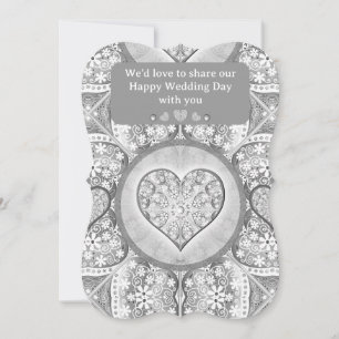 Ceramic Lace grey Invitation