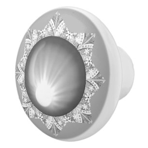 Ceramic lace grey knob