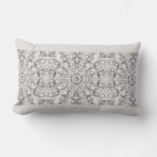 Ceramic lace Grey Lumbar Cushion