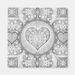 Ceramic lace Grey Magnet