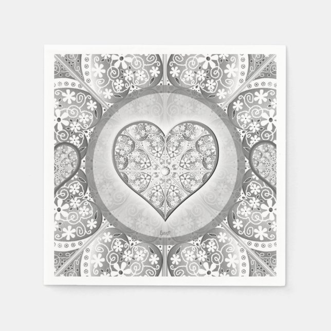 Ceramic Lace grey Napkin (Front)