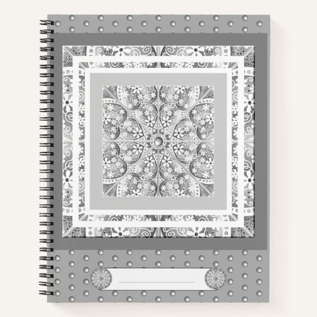 Ceramic Lace grey Notebook (Front)