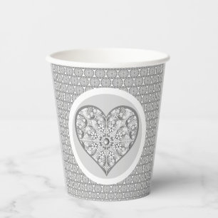 Ceramic Lace grey Paper Cups