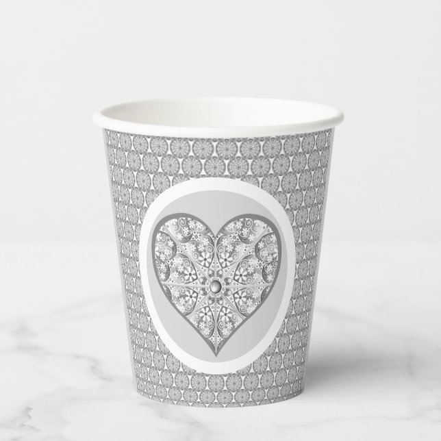 Ceramic Lace grey Paper Cups (Front)