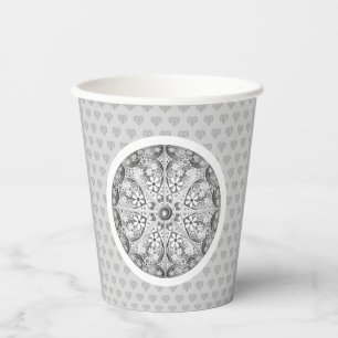 Ceramic Lace grey Paper Cups