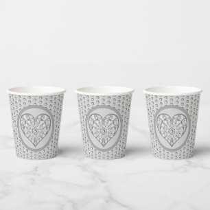 Ceramic Lace grey Paper Cups