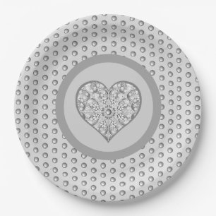 Ceramic Lace grey Paper Plate