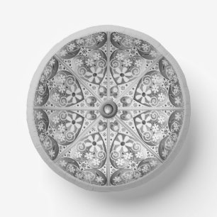 Ceramic lace Grey Paper Plate